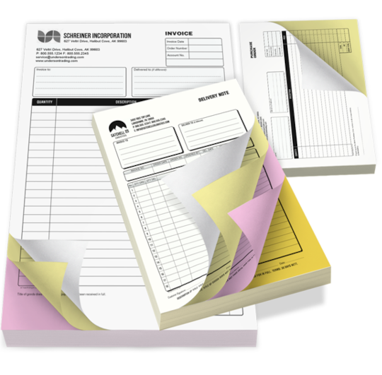Custom forms and invoices printing in Barrie, Ontario